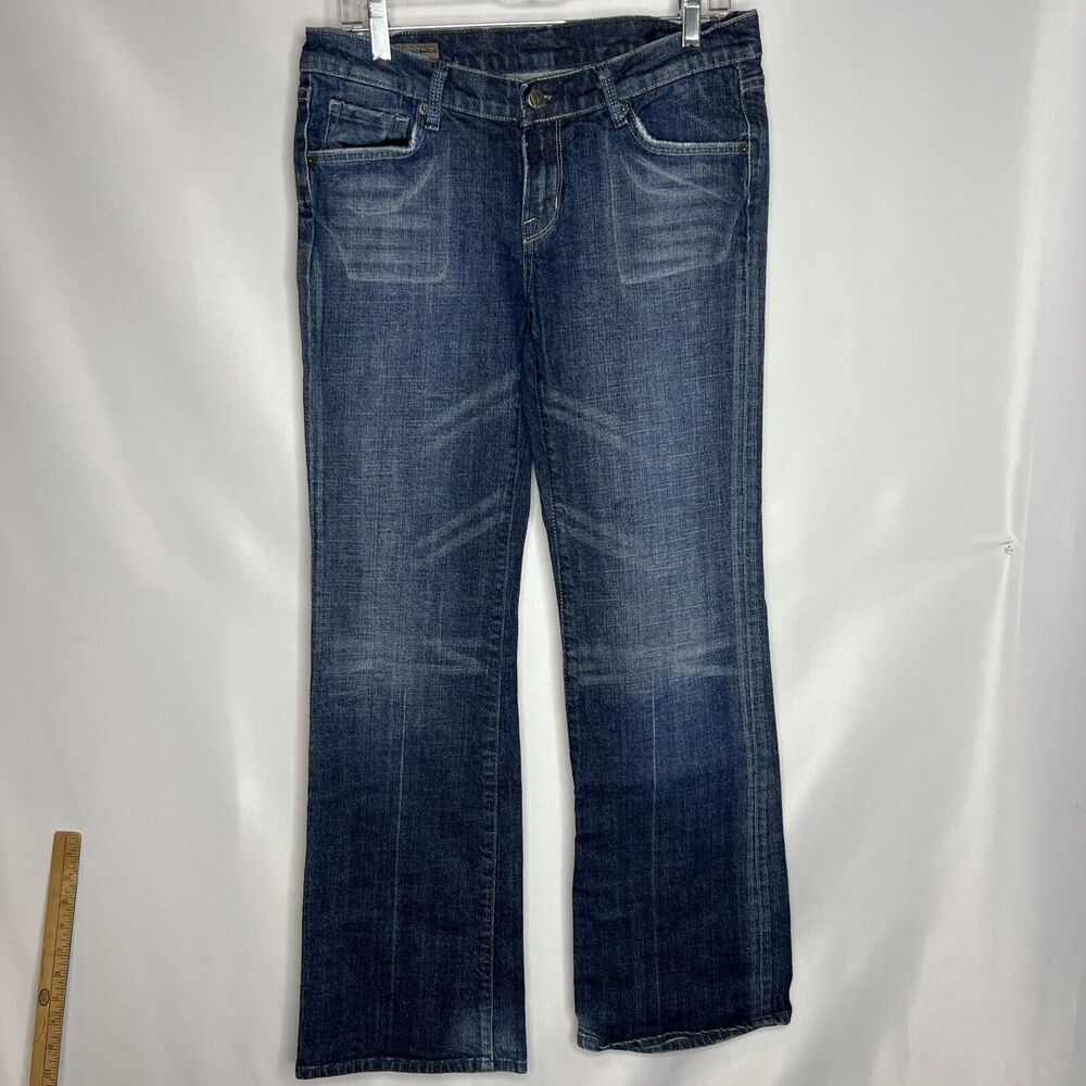 Citizens of Humanity Size 30 32" Blue Jeans Kelly #001 Stretch Low Waist Bootcut